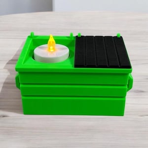 Dumpster Fire Tea Light Holder: Edgy Home Decor image 1