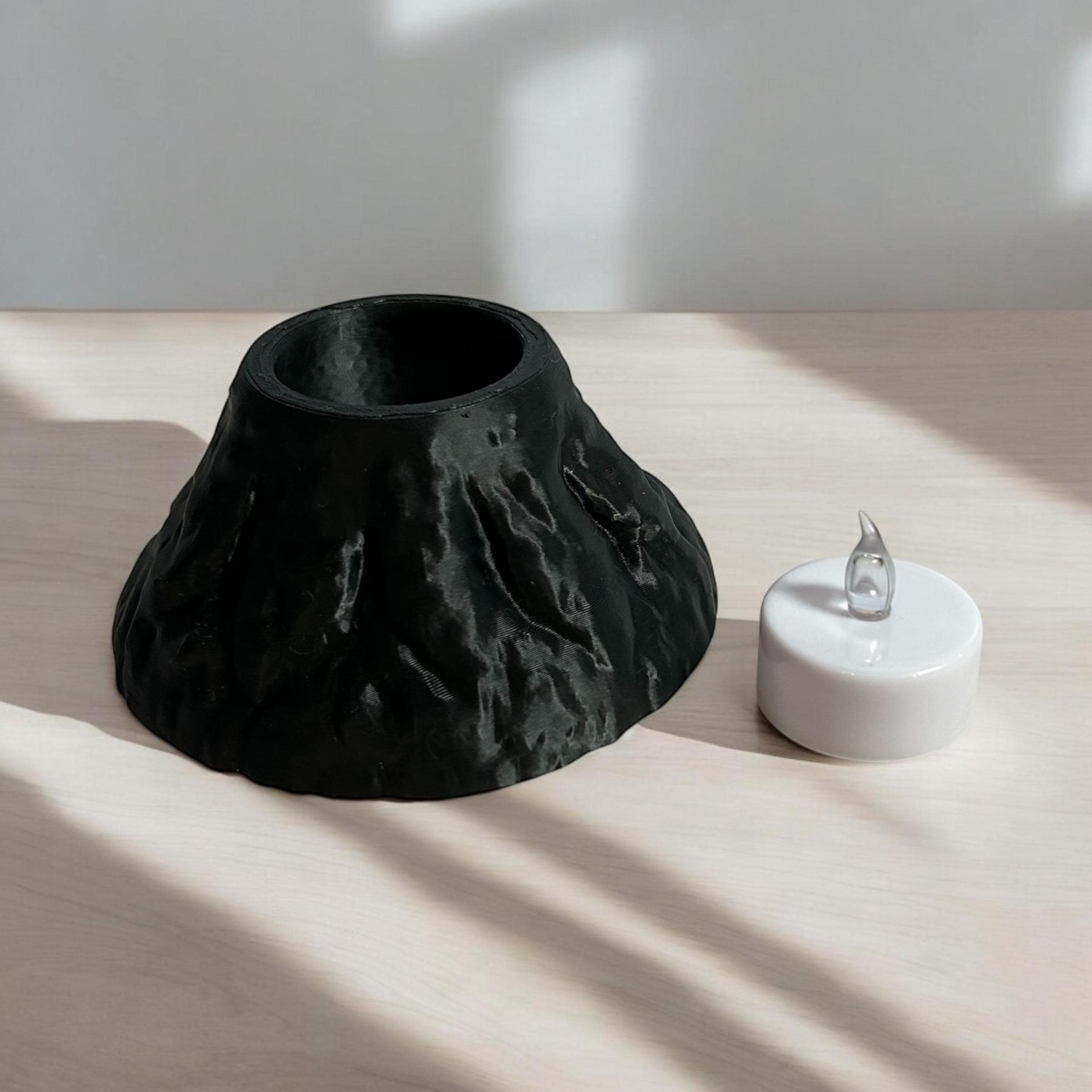 火山ティーライトホルダー：自然からインスピレーションを得た溶岩