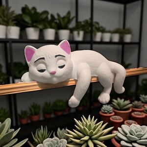 Sleeping Cat Figurine | Shelf Decor, Desk Sitter image 2