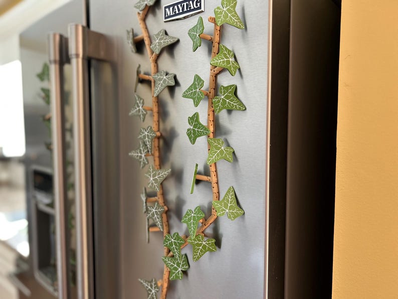 Ivy Leaf Fridge Magnets: Plant Lover Gift, Home Decor image 6