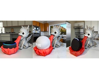 Suporte Fire Dragon Alexa Echo | Suporte Fantasy Echo Pop, Dot
