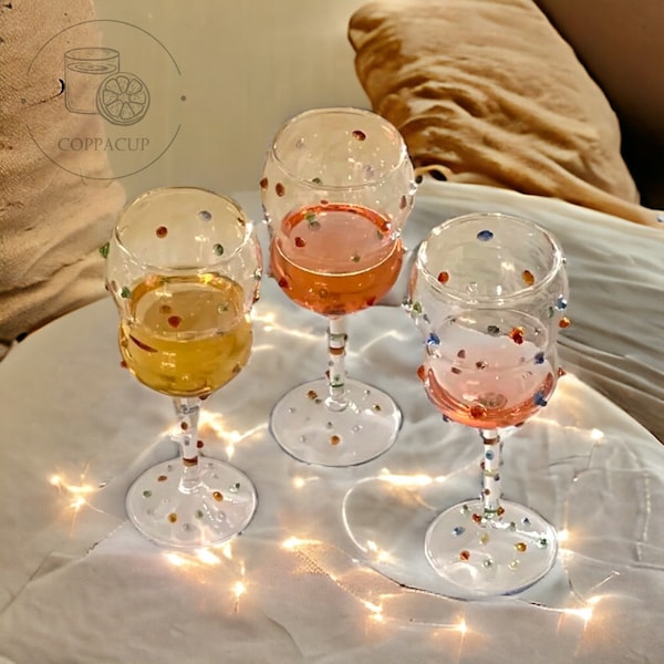 Colorful Gemstone Cocktail Glass - Creative Korean Style High Borosilicate Glass - Ice Cream Yogurt Cup Decoration - Wine Glass