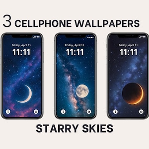 Celestial Phone Backgrounds - Stunning Moon Phase Lock Screens for Smartphone