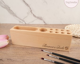 Personalized Paint Brush Holder, Gifts for Artists, Personalized Gift for Artists, Gift for Painter Paint Brush Rest, Artist Storage Box