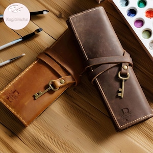 Gepersonaliseerde tas tekening tolkit, aangepast cadeau, kwasthouder, verjaardagscadeau dames, reisborstels, cadeau kunstbenodigdheden