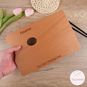 Personalised Paint Palette, Customizable, Gift For Artists and Creative Teachers / Student, Wooden Eco Friendly Art Supplies, Artist Gifts