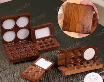 Personalized Watercolor Paint Wooden Box, Travel Watercolor Wooden Box, Watercolor Paint Set, Walnut Wood Watercolor Wooden Box, Go Draw