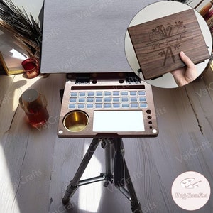 Personalised Solid Wood Travel Easel, Can Be Tiled Display, Can Be Connected to a Tripod Link Action Camera,Gift for the Artist,Artist Gifts