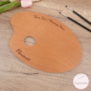 Personalised Paint Palette, Customizable, Gift For Artists and Creative Teachers / Student, Wooden Eco Friendly Art Supplies, Artist Gifts