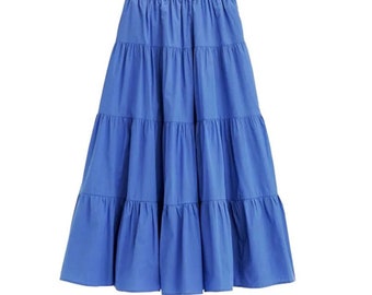 Ruffle A-line Skirt | Pleated Elastic Skirt | Cozy Clothes | Women Fashion