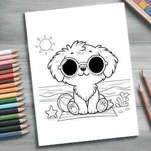 Bold and Easy Coloring Book, Cute Cozy Coloring Pages, Comfy Kawaii Summer Coloring, Relaxing Activity for Adults and Kids