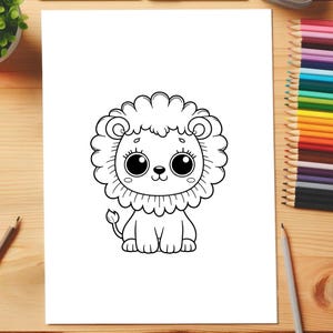 35 Easy Animals Coloring Pages With Thick Borders For Preschoolers And Kindergarten Kids - Easy To Print, Instant Download