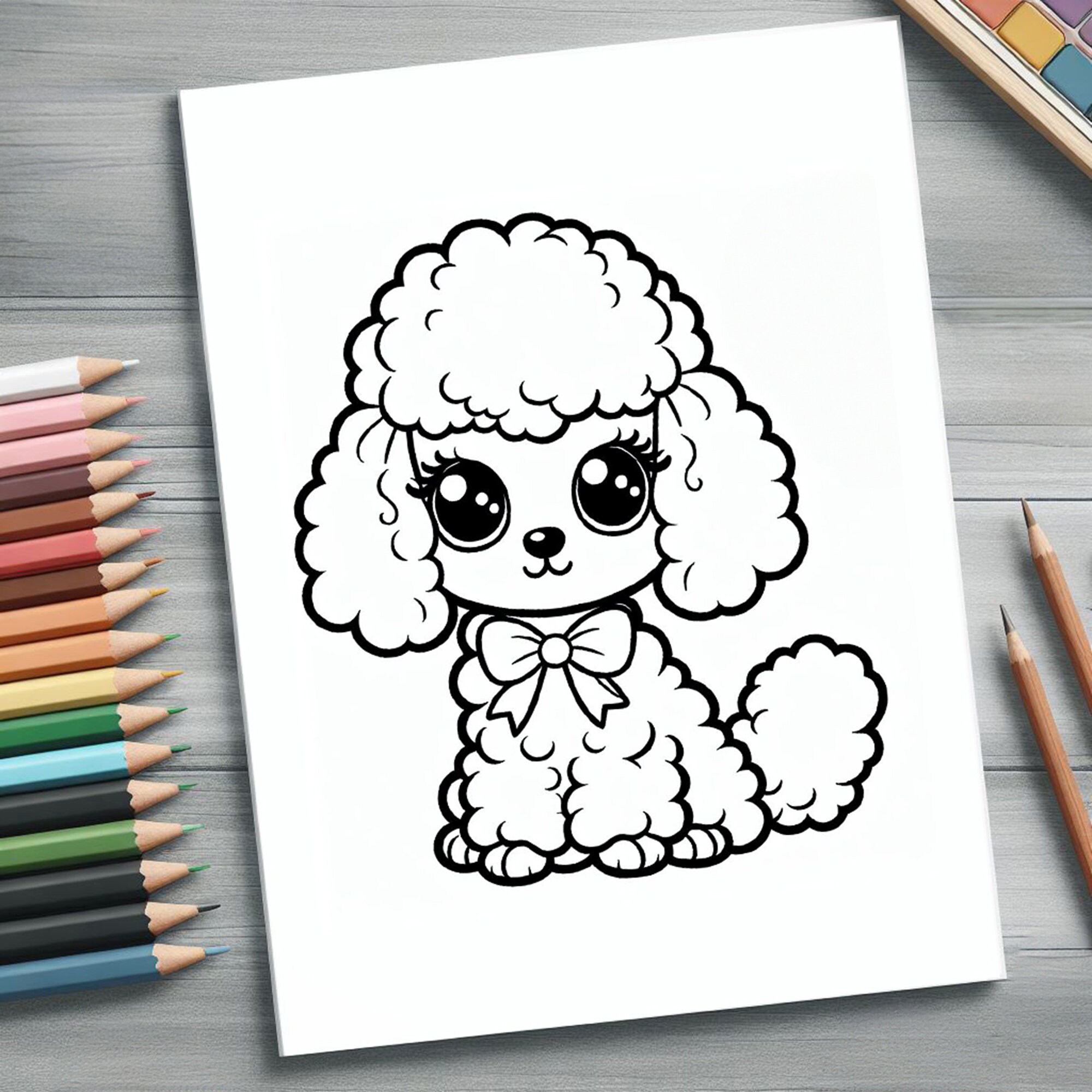 Set of 60 Dog Coloring Pages. Easy Coloring. Printable Cat Coloring