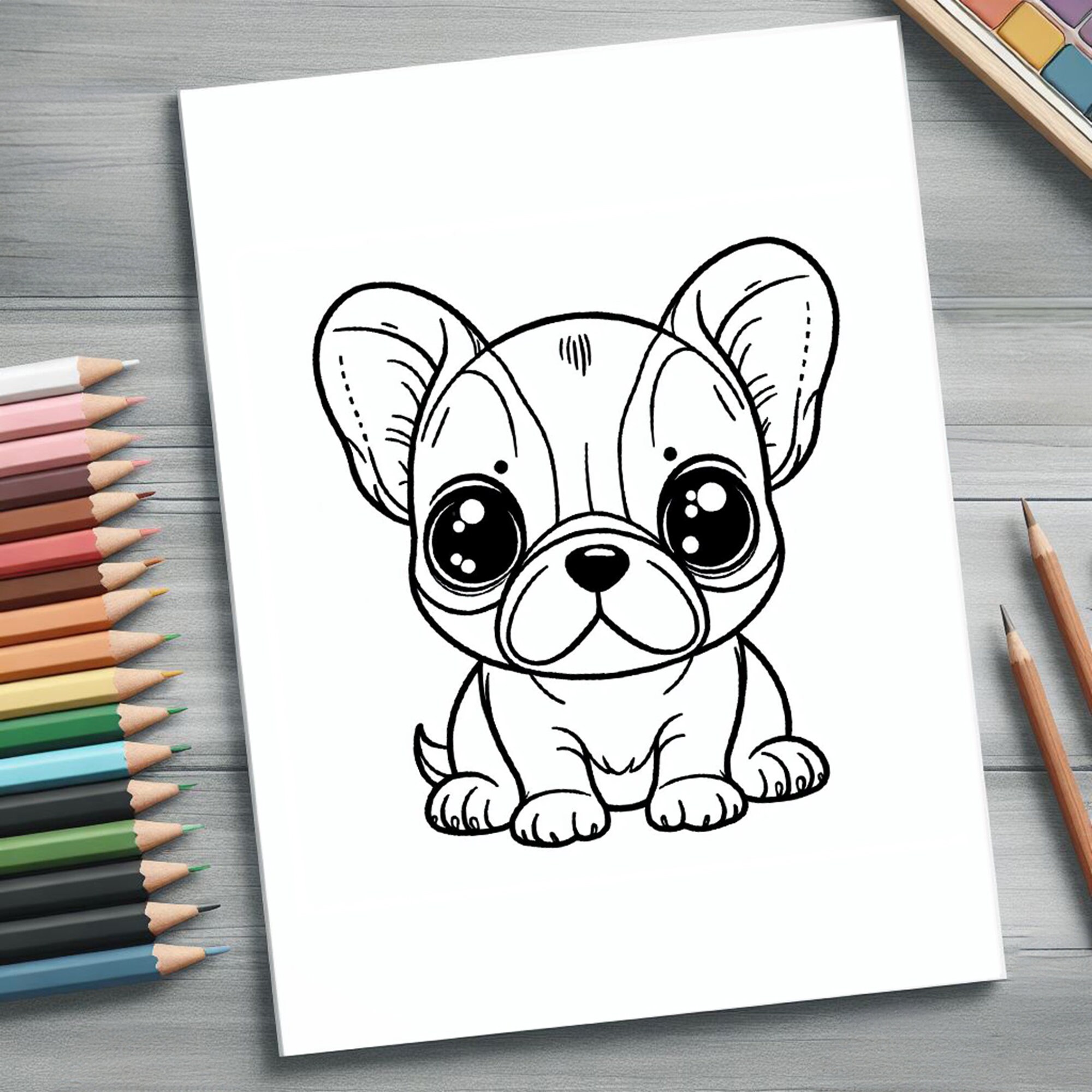 Set of 60 Dog Coloring Pages. Easy Coloring. Printable Cat Coloring