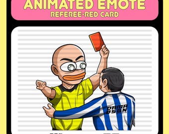 Geanimeerde emote Red Card Pepe Referee: Twitch & Discord (digitale download)