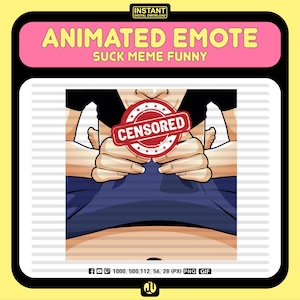 Meme Suck & Laugh Emote | Expressive GIF for Twitch and Discord | Digital Download