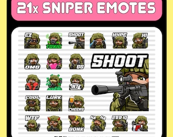 20x Sniper emotes | Discord Emotes | Youtube Emotes | Facebook Emotes | Cute Emotes | Twitch Emotes