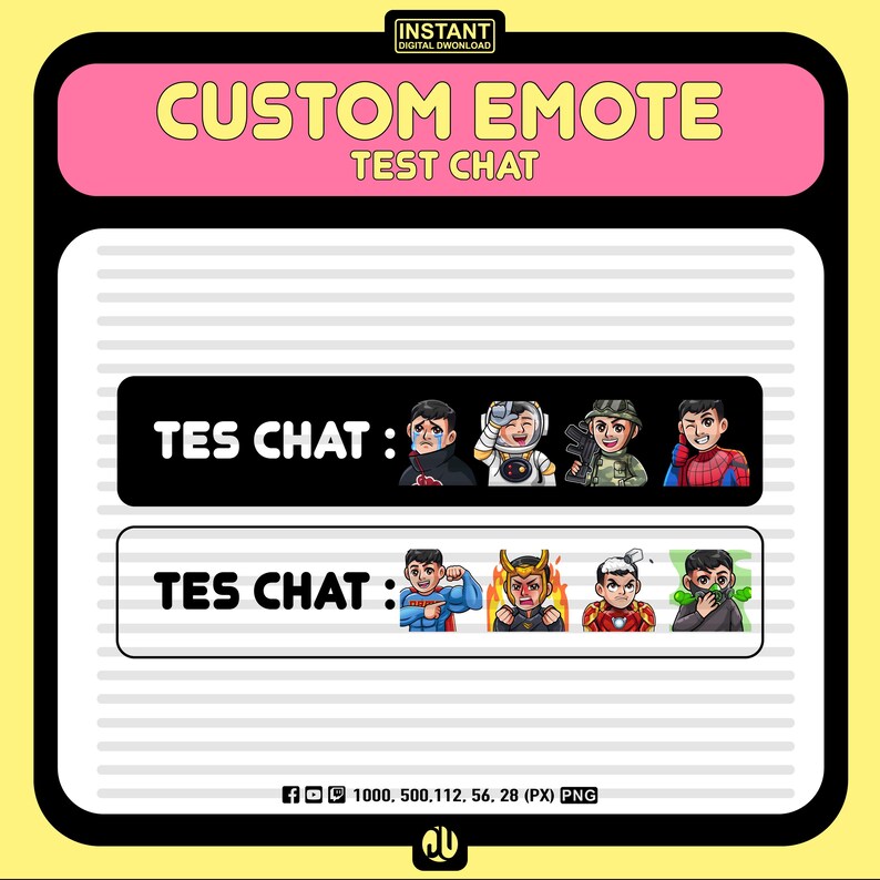 Custom Emote Using Your Face & Character - Digital PNG Only | Twitch ...