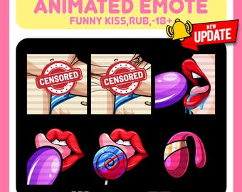 Flirty Kiss Animated Emotes: Twitch & Discord GIF (Digital Download)