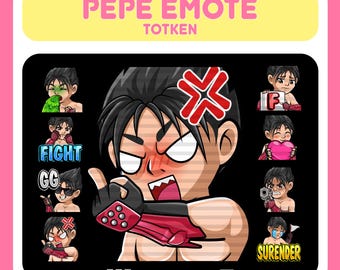 8x Fighting Game Warrior Emote | Martial Arts Fighter Emote for Twitch & Discord | Youtube Emotes | Facebook Emotes | Twitch Emotes