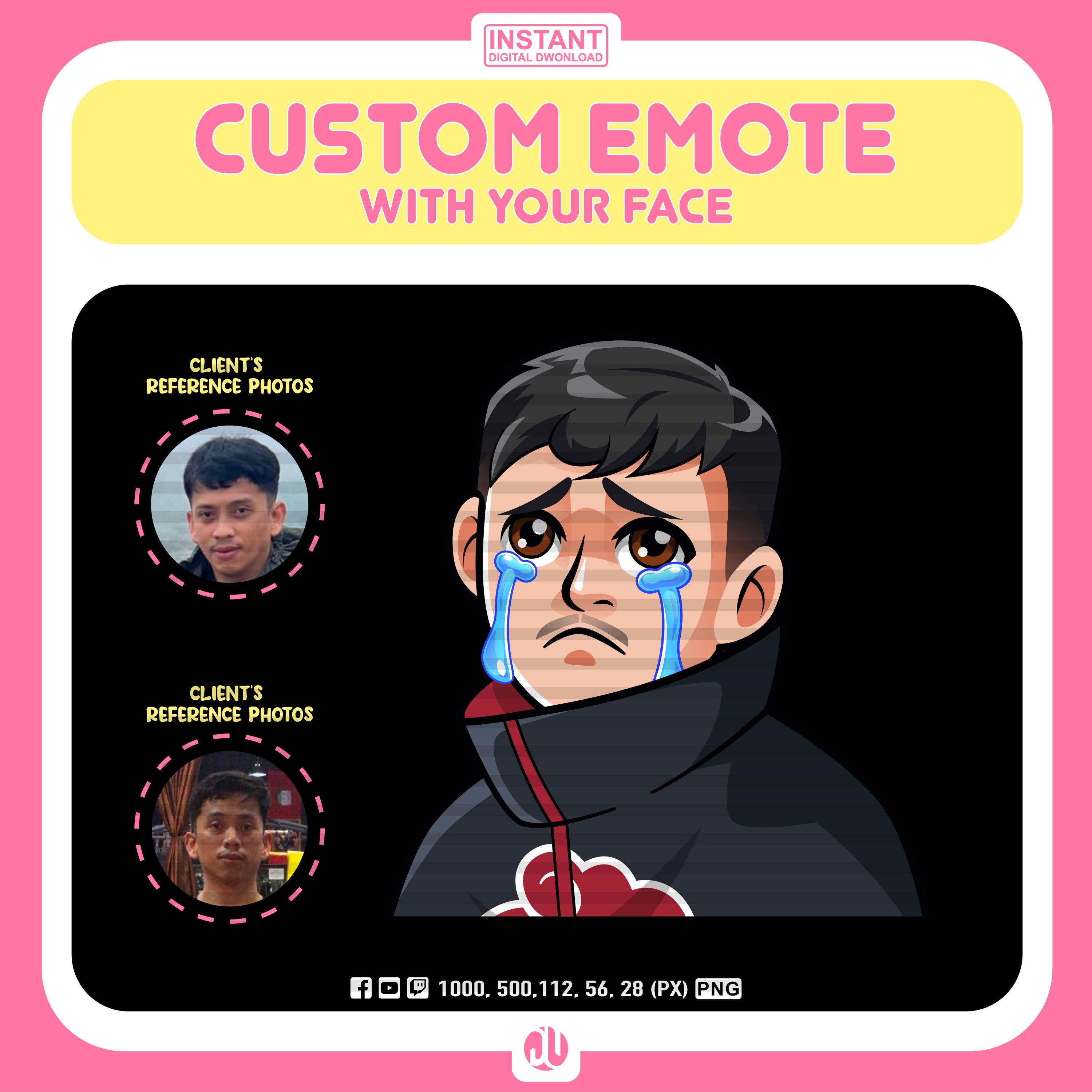 Custom Emote Using Your Face & Character - Digital PNG Only | Twitch ...