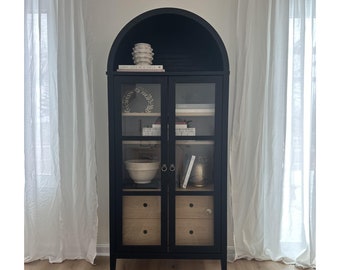 71" Tall Arched Storage Display Cabinet