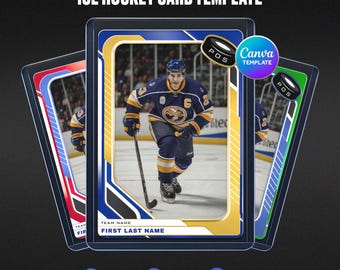 Personalized Ice Hockey Trading Card Template Canva, Custom Sports Photo Printable Front Back, Rink Tournament Keepsake, Youth Party Favor