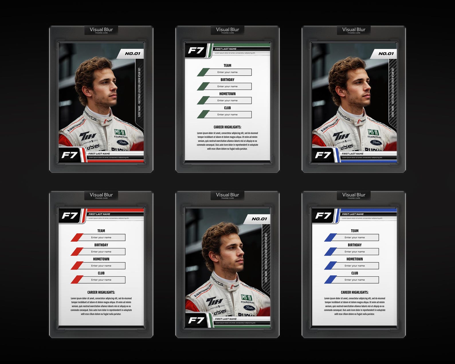C Racing Roster Template Racing Card Canva Template, Personalized DIY Motorsport Card, Create ...