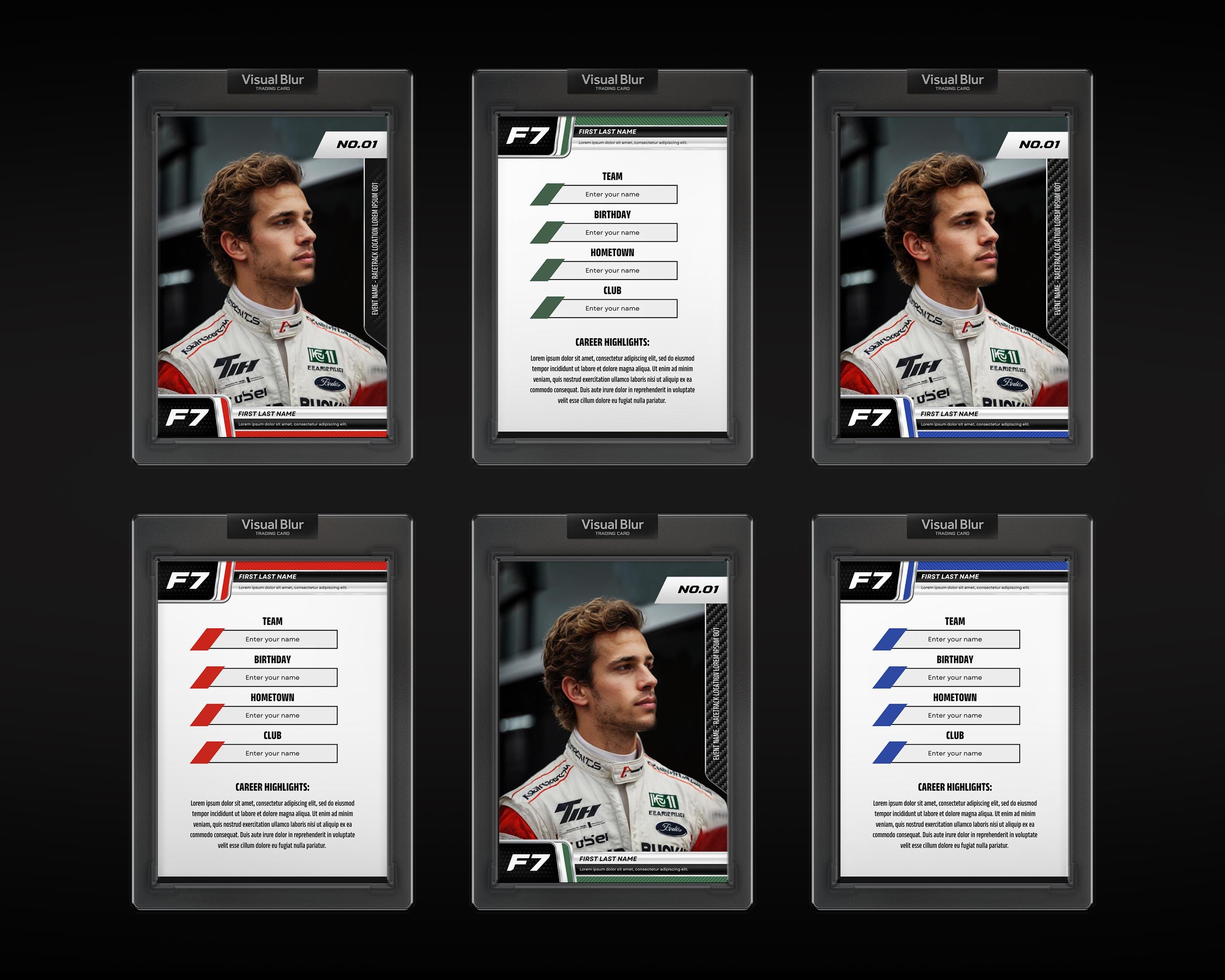 Racing Card Canva Template, Personalized DIY Motorsport Card, Create ...