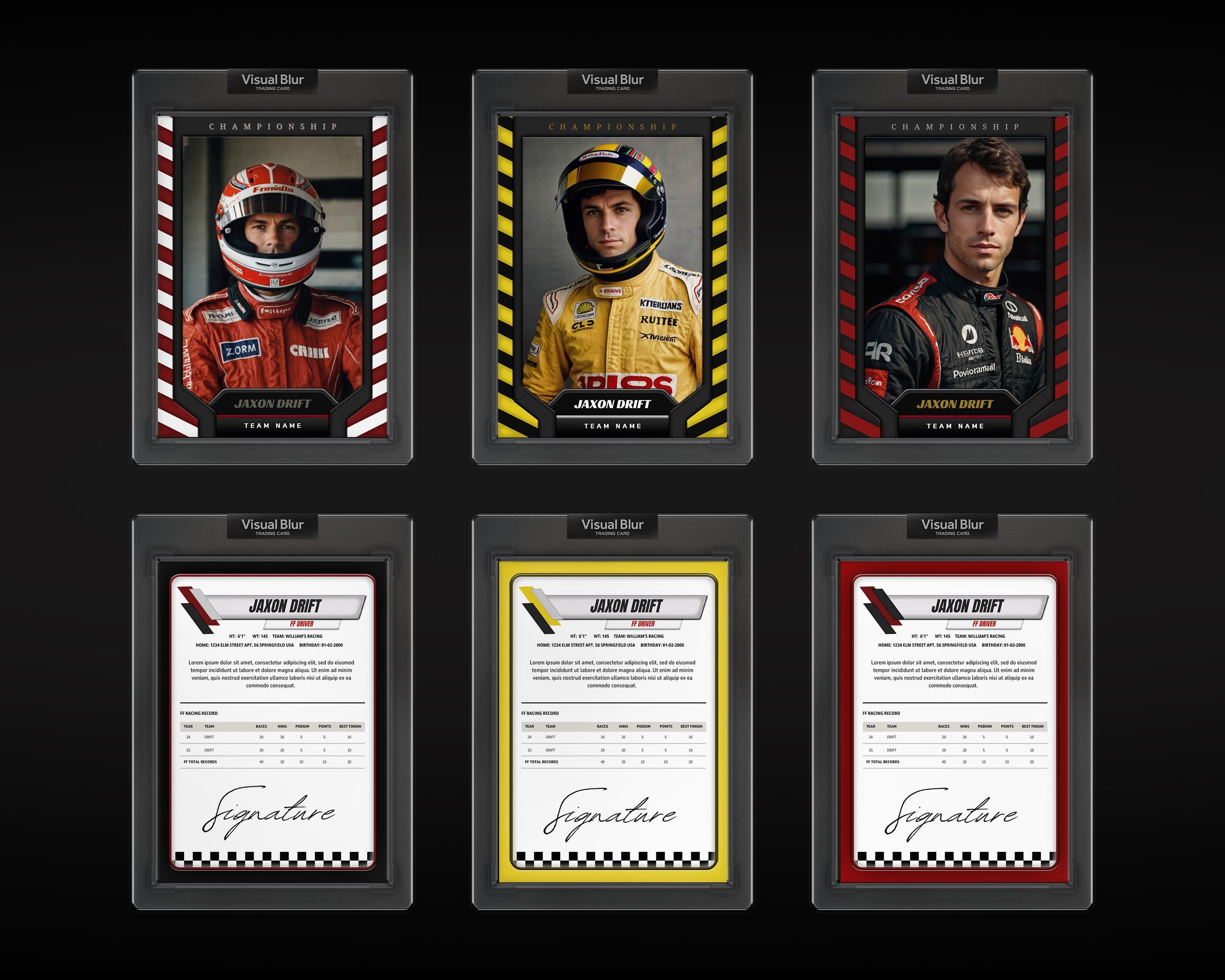 Racing Card Canva Template, Personalized DIY Motorsport Card, Create ...