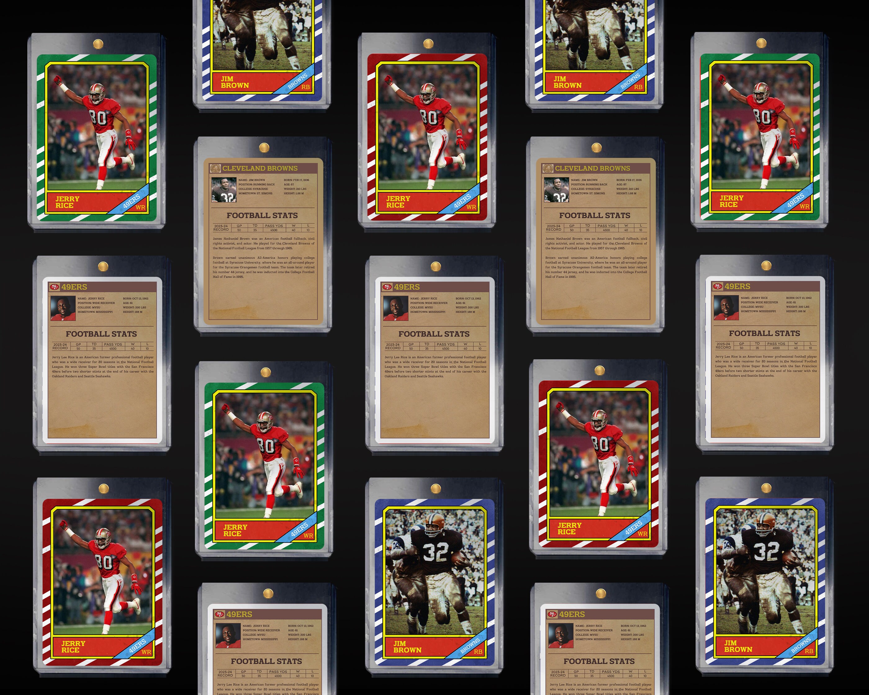 Vintage Football Card Canva Template, Create Your Own Customizable