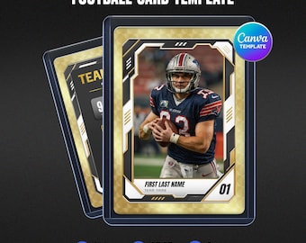 Prism Football Trading Card, Editable Canva Template, Custom Player Keepsake, Sports Memorabilia, Team Souvenir, Digital Download