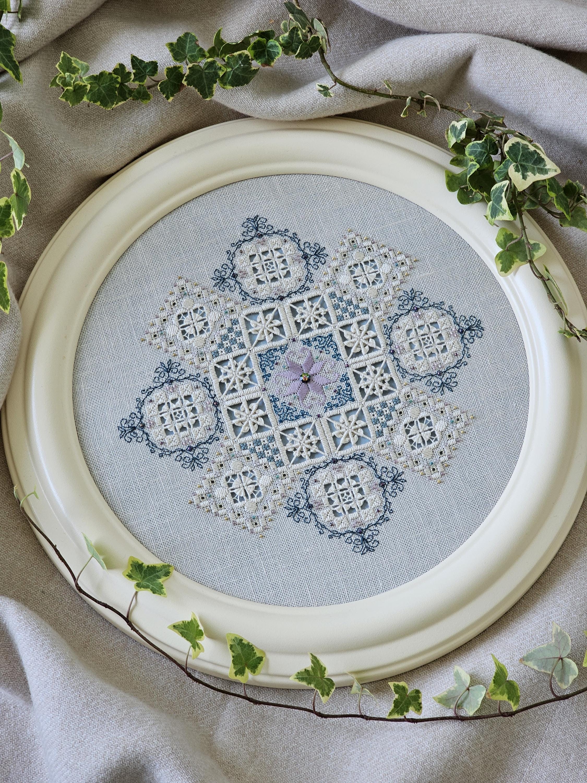 Embroidery PDF Pattern Mandala Spring Lace • Hardanger Tutorial ...
