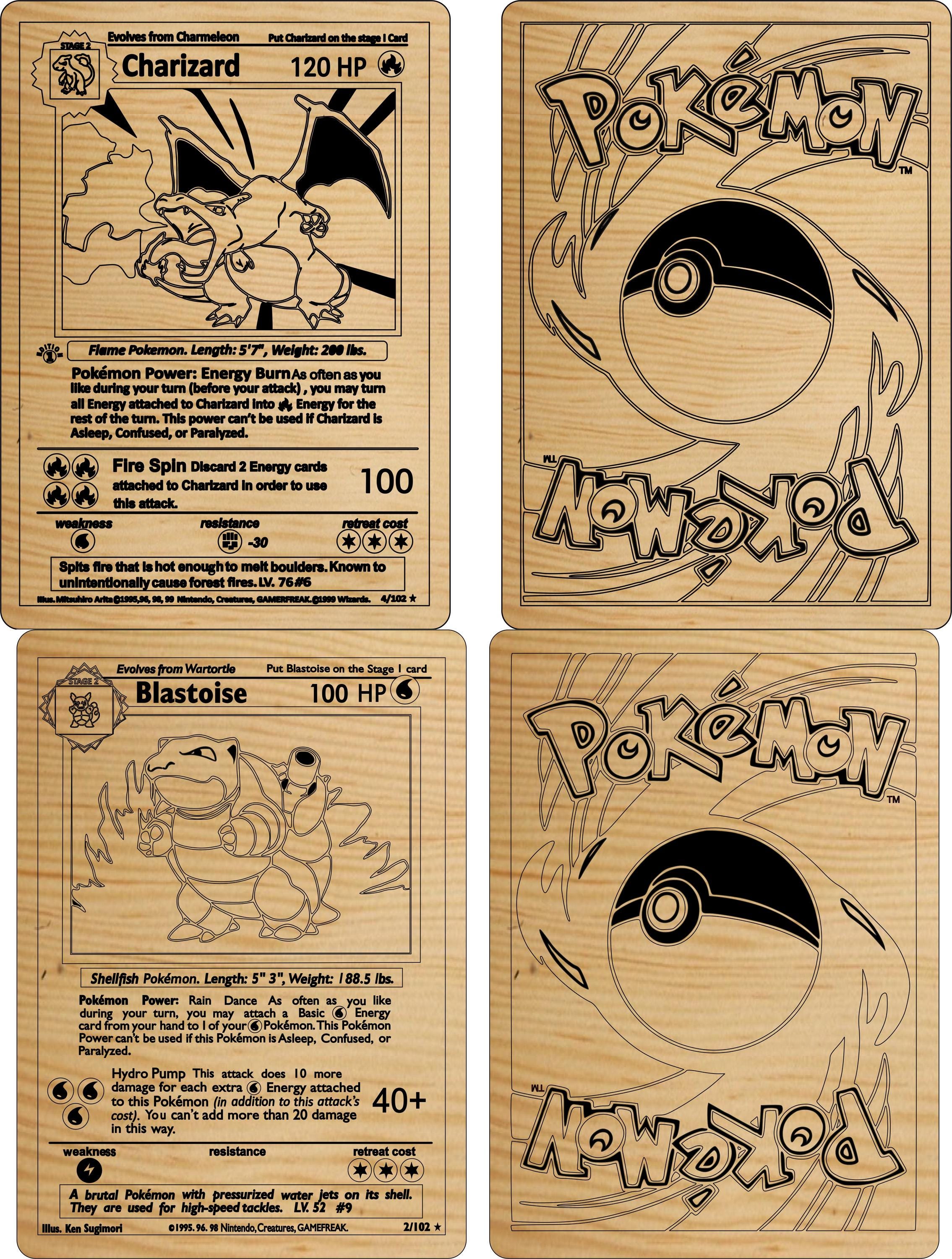 Blastoise Vector Blastoise, Pokemon Card Vector for Laser Cutter, Lightburn, SVG, PDF ...