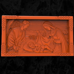 Archivo de enrutador de modelo STL 3D, Sagrada Familia, Jesús, Santos, archivo STL 3D, Relieve, vectric, aspire, caballete, archivos de corte CNC, descarga de archivo digital n.° 2