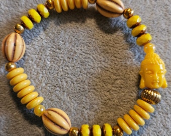 Yellow Buddha bracelet