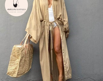 Women Cardigan Cover-ups |  Long Kimono Robe Beach Outfits | Loose Long Clothing