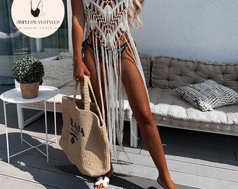 Sleeveless Cover Up | Boho Beachwear Clothing | Ladies Fashionable Outfit