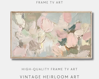 Pastel Abstract Frame TV Art: Textured Painting (Digital Download)