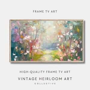 Frame TV Art Abstract Floral Garden Frame TV Art | Impressionist Digital Download | Samsung Frame TV Art | Colorful Botanical Wall Art