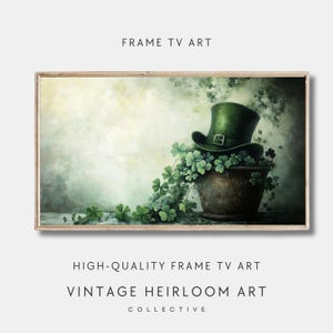 St Patrick&#39;s Day Leprechaun Hat Frame TV Art (Digital Download)
