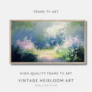 Spring Summer Frame TV Art | Abstract Floral Garden Spring Summer Landscape Painting Samsung Frame TV | Seasonal Artwork for Frame TV Decor