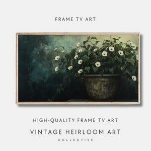 Dark Moody Botanical Frame TV Art: Vintage Irish Green (Digital Download)