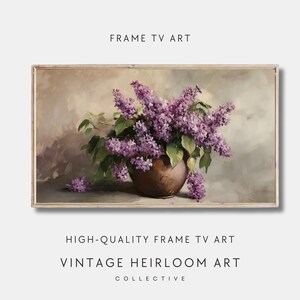 Flower Spring Frame TV Art, Vintage Style Landscape Painting, Muted Country Farmhouse Scenery, Rustic Summer Screensaver