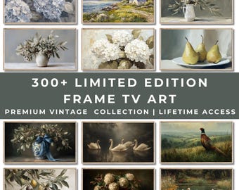 Limited Edition Frame TV Mega Art Bundle, 300+ Vintage Frame TV Art, Samsung Frame TV Digital Download, Entire Year of Frame Tv Art