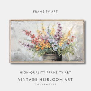 Samsung Frame TV Art, Spring Summer Wildflower Colorful Frame Tv Art,  Summer Floral Painting, Texture Frame Tv Art Digital Download