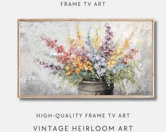 Wildflower Frame TV Art: Summer Floral Painting (Digital Download)