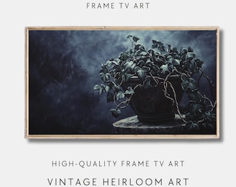 Dark Academia Ivy Frame TV Art: Gothic Botanical Decor (Digital Download)
