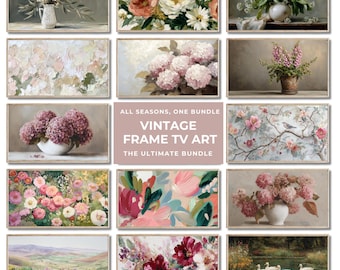 The Ultimate Vintage Frame TV Art Bundle of Bestsellers Set, Samsung Frame TV Digital Download, Entire Year of Seasonal Tv Art