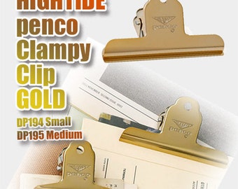 HIGHTIDE penco Clampy Steel Clip, for Planner Journal notebook crafting